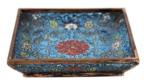 CHINESE CLOISONN SQUARE LOW 37940f