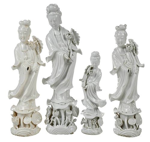 FOUR BLANC DE CHINE FIGURES OF 379420