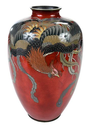 HAYAKAWA KOMEJIRO CLOISONN VASEJapanese  379435