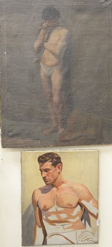 THREE PIECE LOT OF MALE NUDE PORTRAITS  37948a