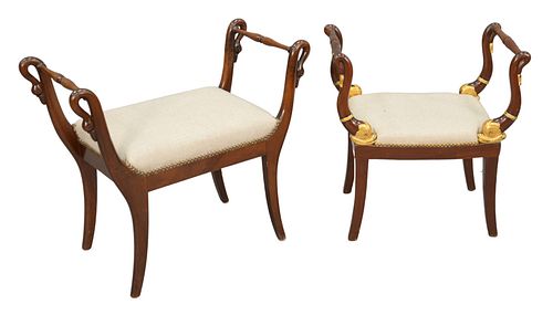 TWO REGENCY STYLE BENCHES, ONE