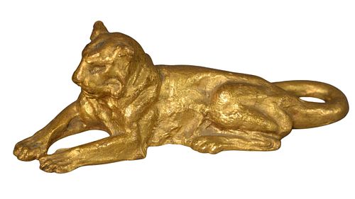 TIFFANY STUDIOS GILT BRONZE LION 3794ed