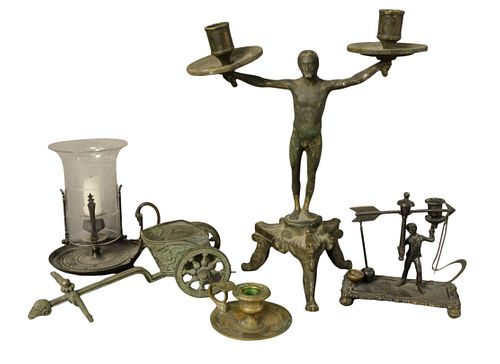 GROUP OF FIVE BRONZE GRAND TOUR