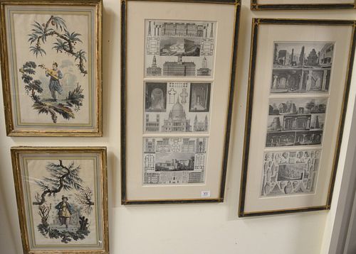 NINE PIECE FRAMED GROUP, TO INCLUDE