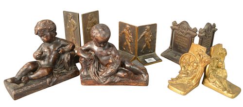 FIVE PAIRS OF BOOKENDS TO INCLUDE 379510