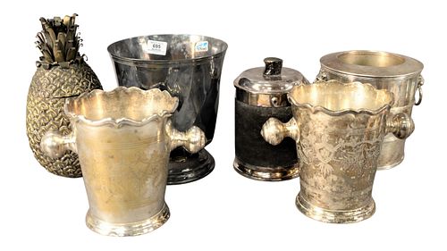 SIX PIECE LOT OF BARWARE, TO INCLUDE