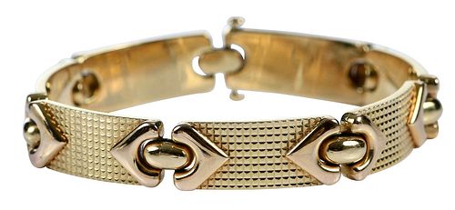 18KT BRACELETtextured and polished 379557