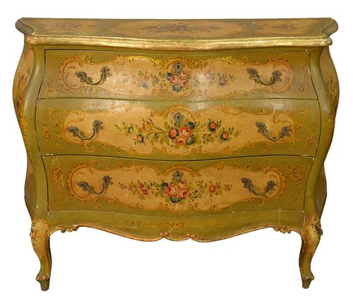 VENETIAN STYLE COMMODE PAINT DECORATED  379579