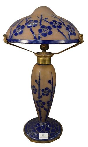 FRENCH CAMEO GLASS TABLE LAMP,