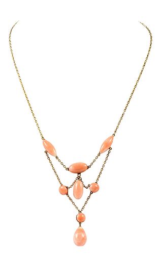 ANTIQUE 18KT CORAL NECKLACEassorted 379602