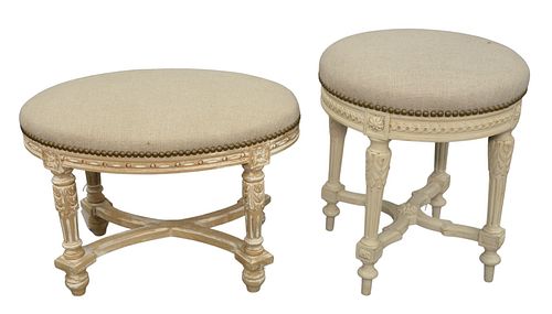 TWO LOUIS XVI STYLE STOOLS HAVING 37960f