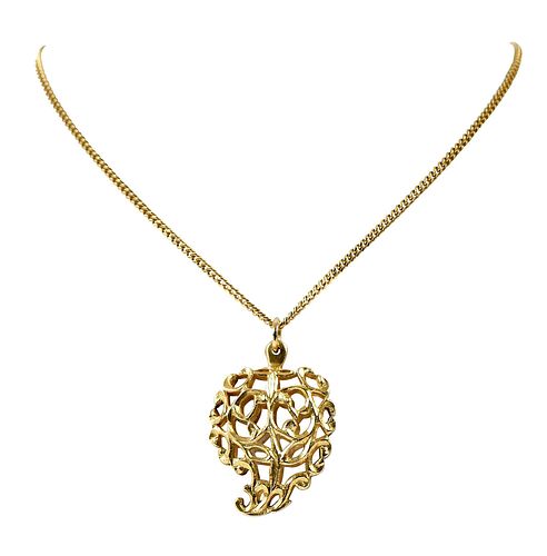18KT. NECKLACEMiddle Eastern, paisley