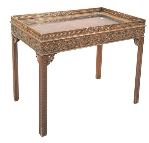 CHINESE CHIPPENDALE VITRINE TABLE  379635