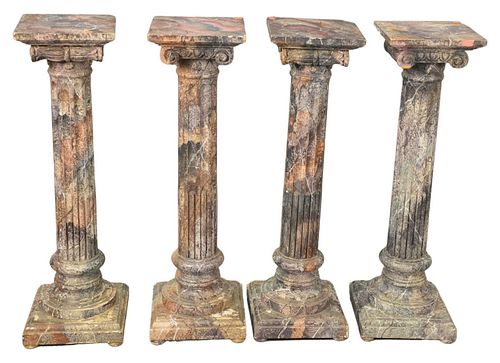 SET OF FOUR FAUX MARBLE ITALIAN 379655