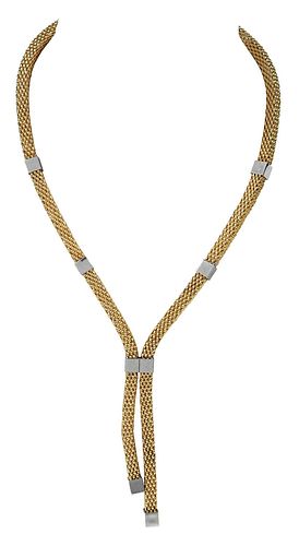 18KT. LARIAT NECKLACEyellow-tone