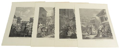 GROUP OF FOUR WILLIAM HOGARTH ENGRAVINGS  3796a6