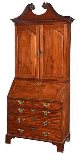 VIRGINIA CHIPPENDALE MAHOGANY DESK AND