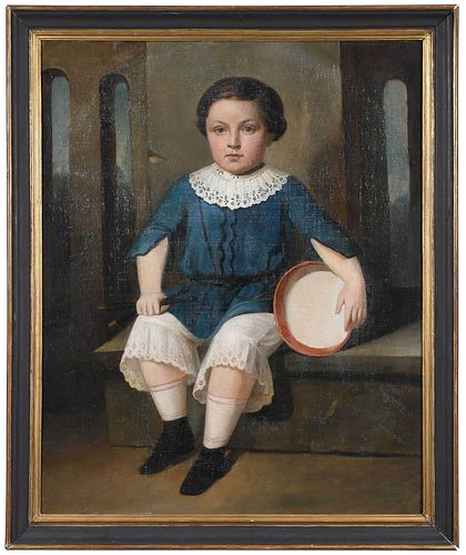 BRITISH SCHOOL PORTRAIT 19th century Boy 37977b