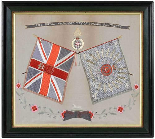 FRAMED ROYAL FUSILIERS EMBROIDERED