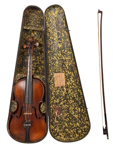 FRENCH INLAID VIOLINpossibly 19th