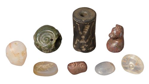 GROUP OF EIGHT CARVED ANCIENT SEALS