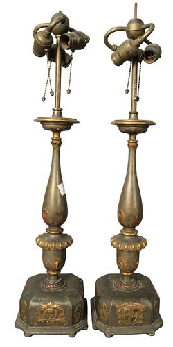 PAIR OF E F CALDWELL CANDLESTICKS  3797e7