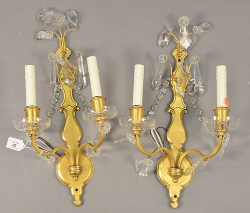 PAIR OF BRASS AND ROCK CRYSTAL 3797f9