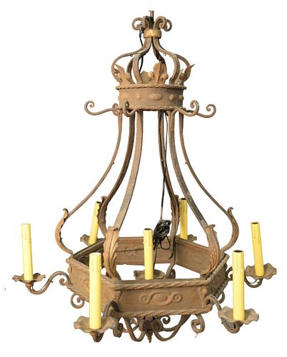 IRON SEVEN LIGHT CHANDELIER HEIGHT 379820