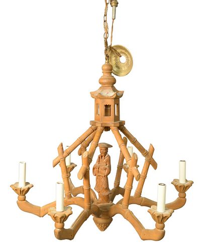 CHINESE STYLE FAUX BAMBOO CHANDELIER  379821
