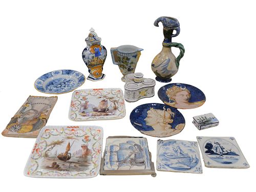 LOT OF FRENCH FAIENCE, TO INCLUDE
