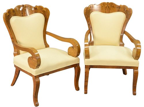 PAIR OF BIEDERMEIER ARMCHAIRS,