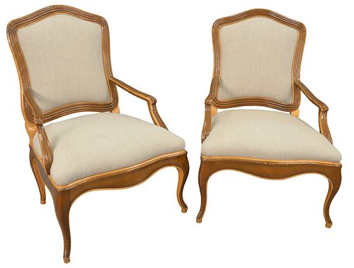 PAIR OF MODERN ITALIAN OPEN ARMCHAIRS  3798b9