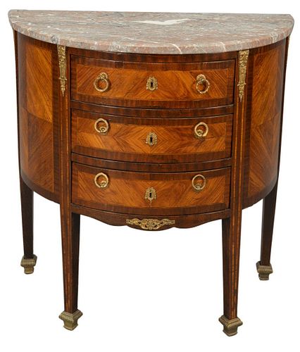 LOUIS XVI STYLE DEMILUNE COMMODE  3798bd