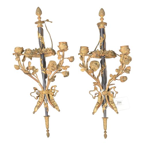 PAIR OF FRENCH GILT BRONZE TWO 3798d4