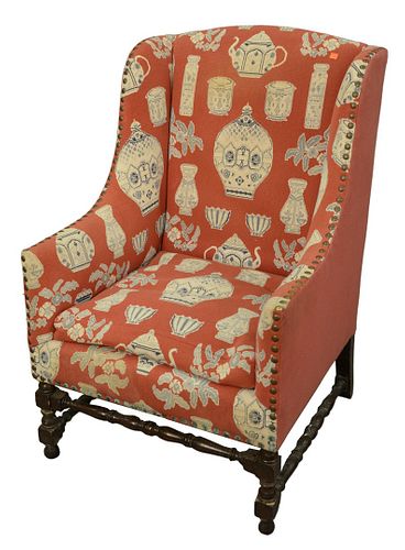 FRENCH STYLE WING CHAIR HAVING