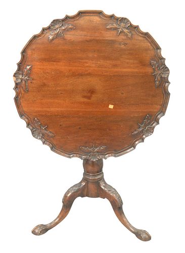 GEORGIAN MAHOGANY TIP TABLE HAVING 3798f6