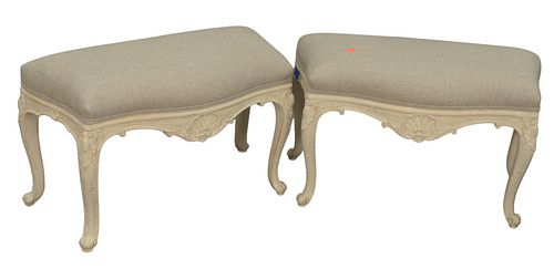 PAIR OF LOUIS XV STYLE UPHOLSTERED