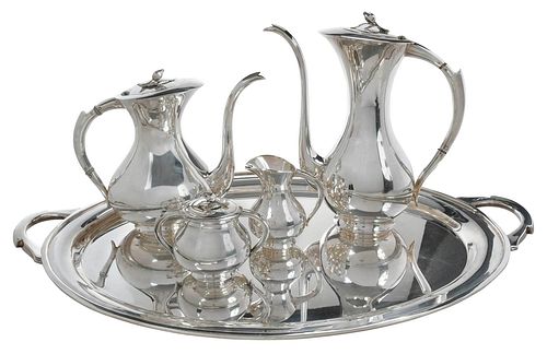 FIVE PIECE MID CENTURY MODERN TEA 3799c4