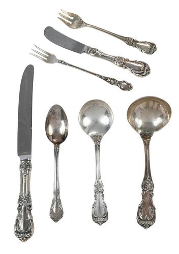 REED & BARTON BURGUNDY STERLING FLATWARE,