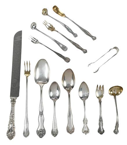 27 PIECES STERLING FLATWAREAmerican  3799f0