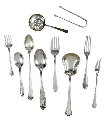 42 PIECES STERLING FLATWAREAmerican,