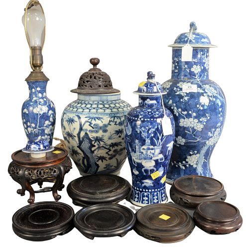 FOUR PIECES OF CHINESE BLUE AND 379a19