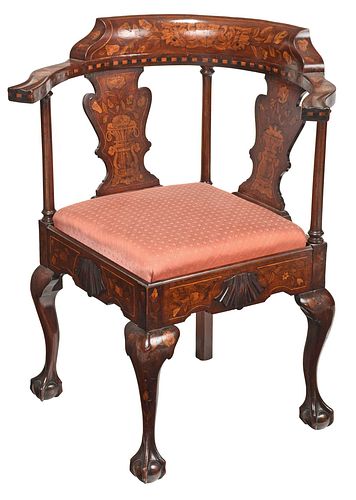 DUTCH MARQUETRY INLAID MAHOGANY 379a4a