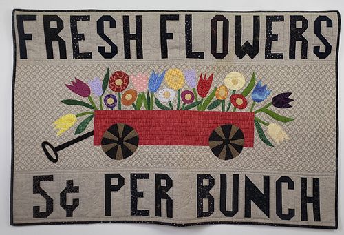 VINTAGE QUILTED FLORIST ADVERTISING
