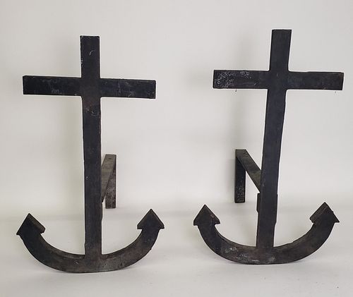 PAIR OF VINTAGE FIGURAL CAST IRON 37c20a