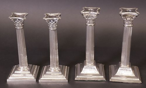 PAIR OF GORHAM STERLING SILVER CANDLESTICKS,