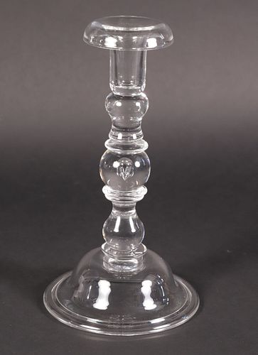 SIGNED STEUBEN CLEAR GLASS CANDLESTICKSigned 37c275