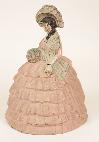 CAST IRON PAINTED DOORSTOP OF A