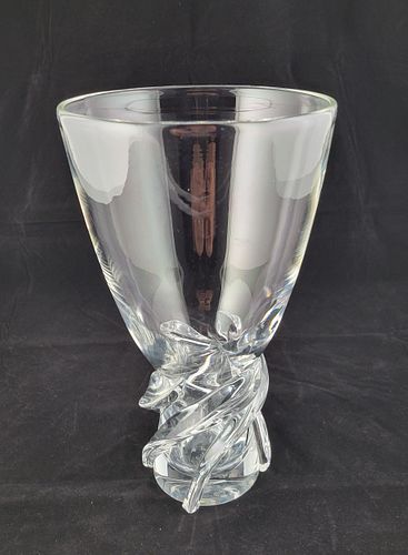 LARGE VINTAGE SIGNED STEUBEN CRYSTAL