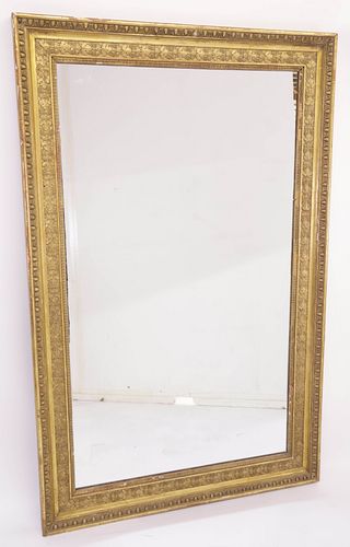 RECTANGULAR CARVED AND GILT MOLDED